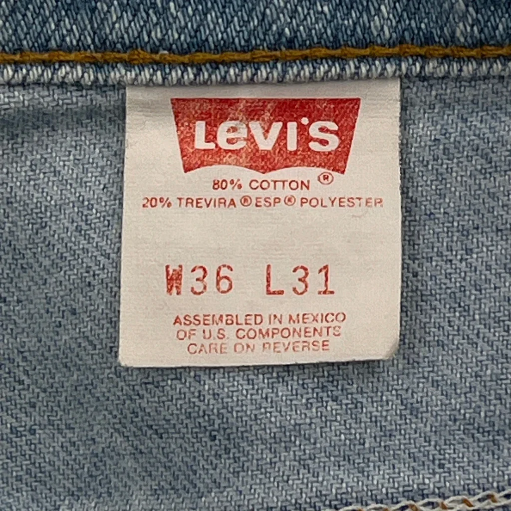 Levis Jeans - 34W 31L Blue Cotton Blend - Image 6