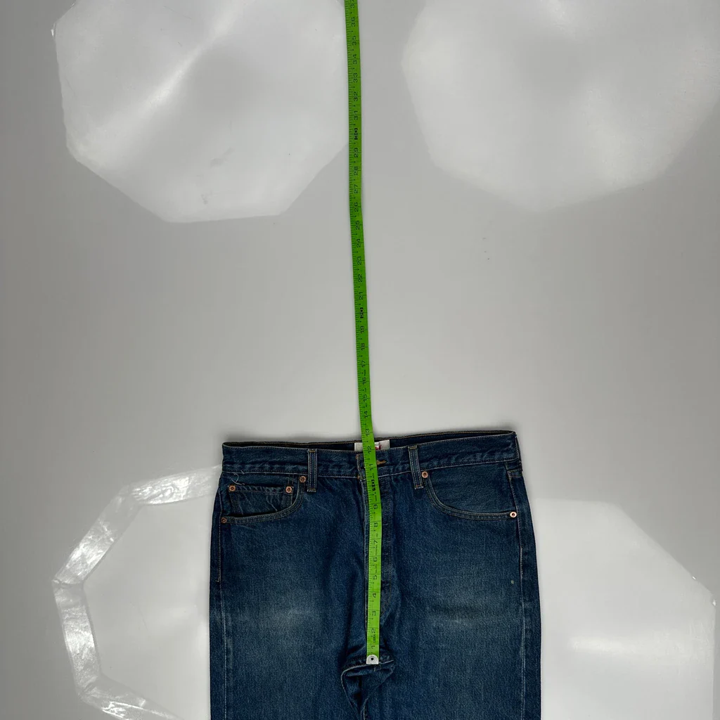 Levis 501 Jeans - 34W 28L Blue Cotton - Image 4