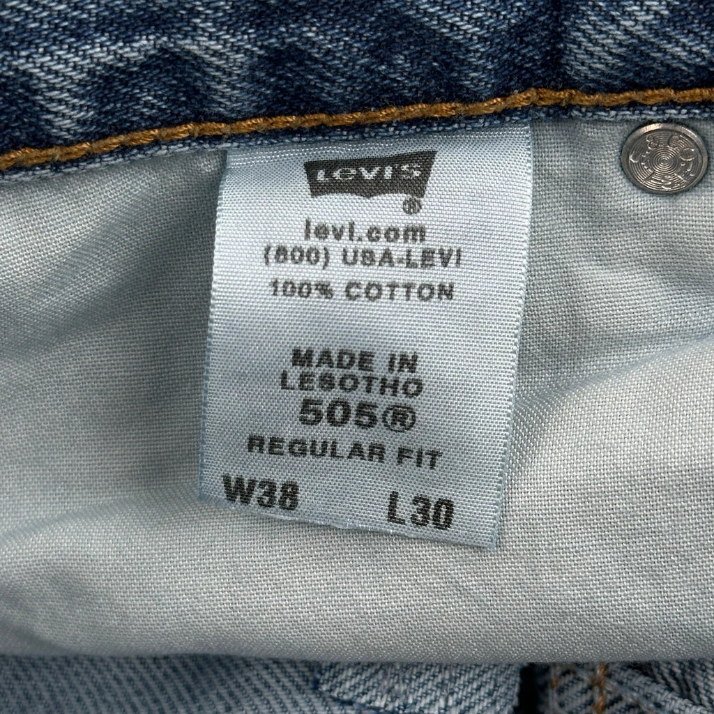 Levis 505 Jeans - 37W 27L Blue Cotton - Image 5