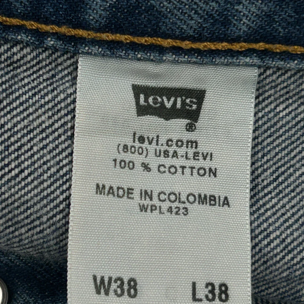 Levis Jeans - 38W 32L Blue Cotton - Image 6