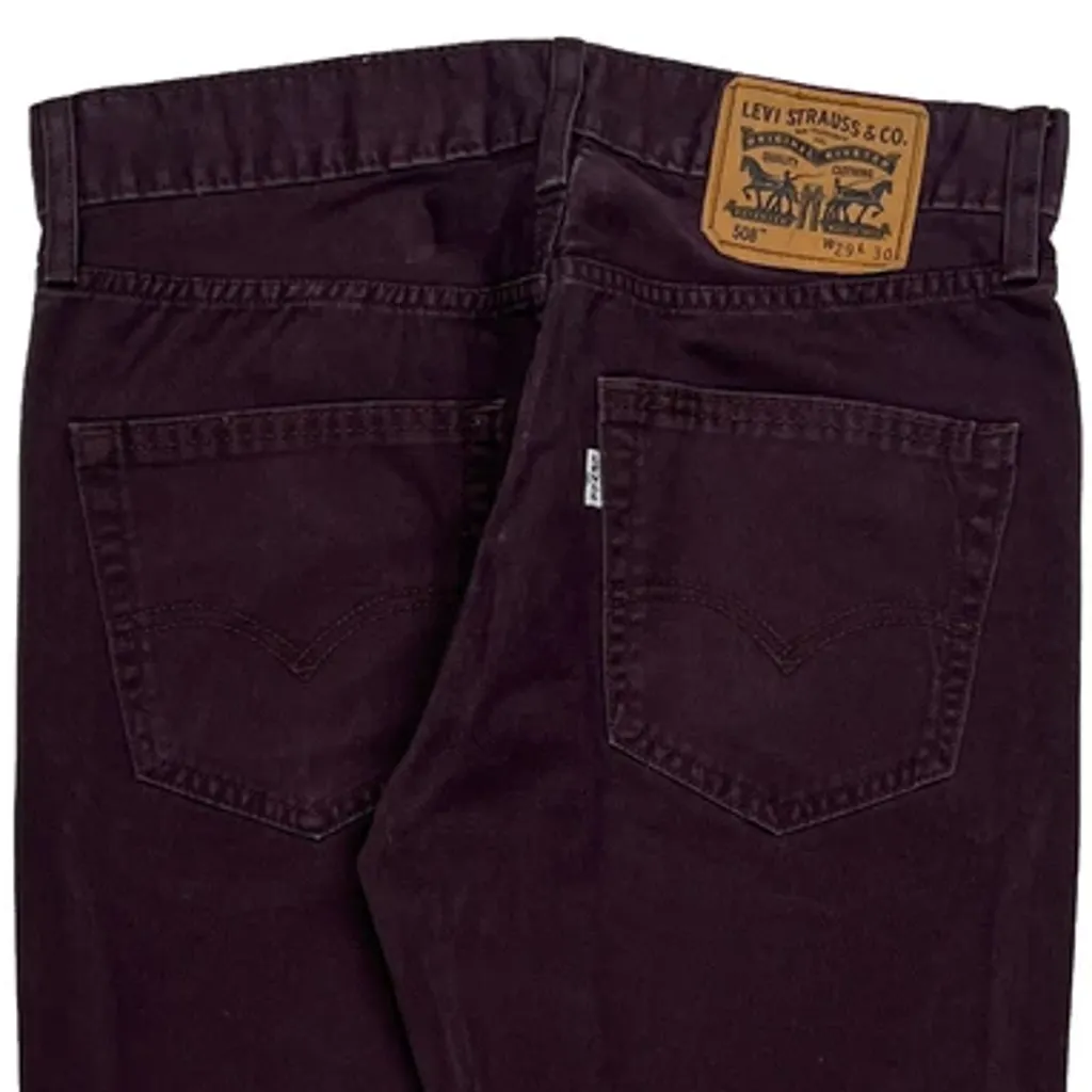 Levis Jeans - 31W 30L Burgundy Cotton - Image 7