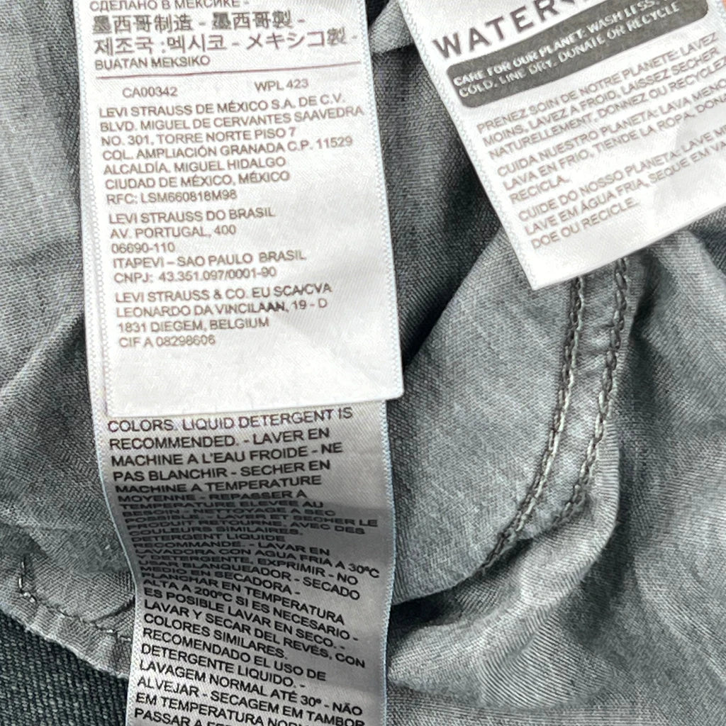Levis Slim Fit Jeans - 30W 28L Dark Wash Cotton - Image 6