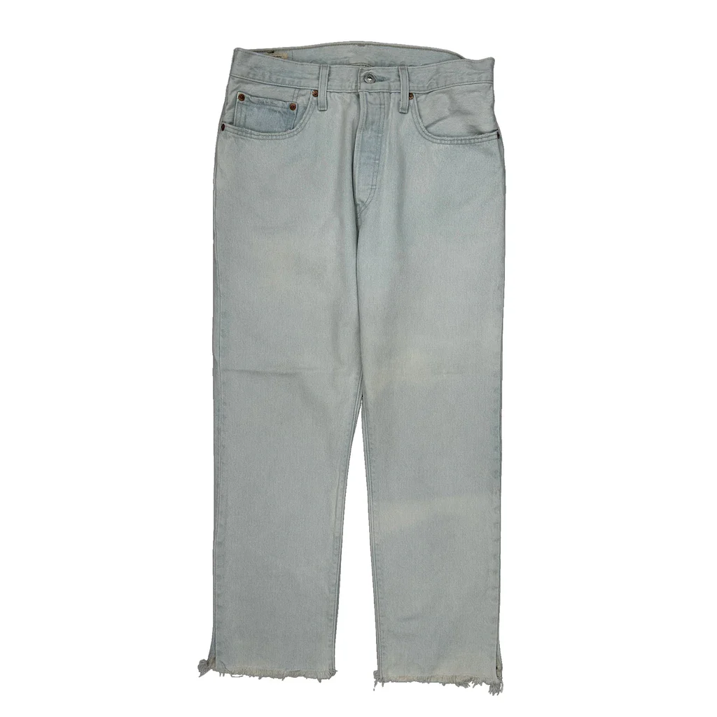 Levis 501 Jeans - 31W 28L Light Wash Cotton - Image 2