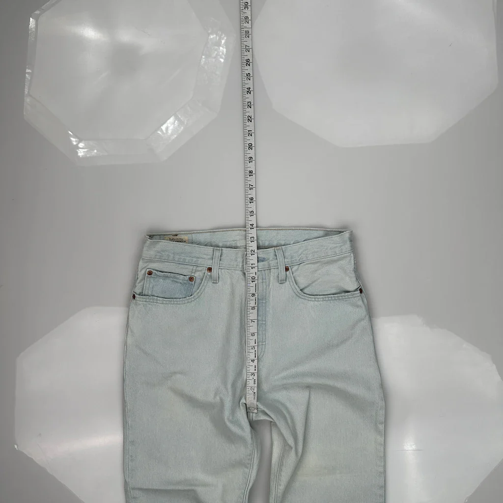 Levis 501 Jeans - 31W 28L Light Wash Cotton - Image 4