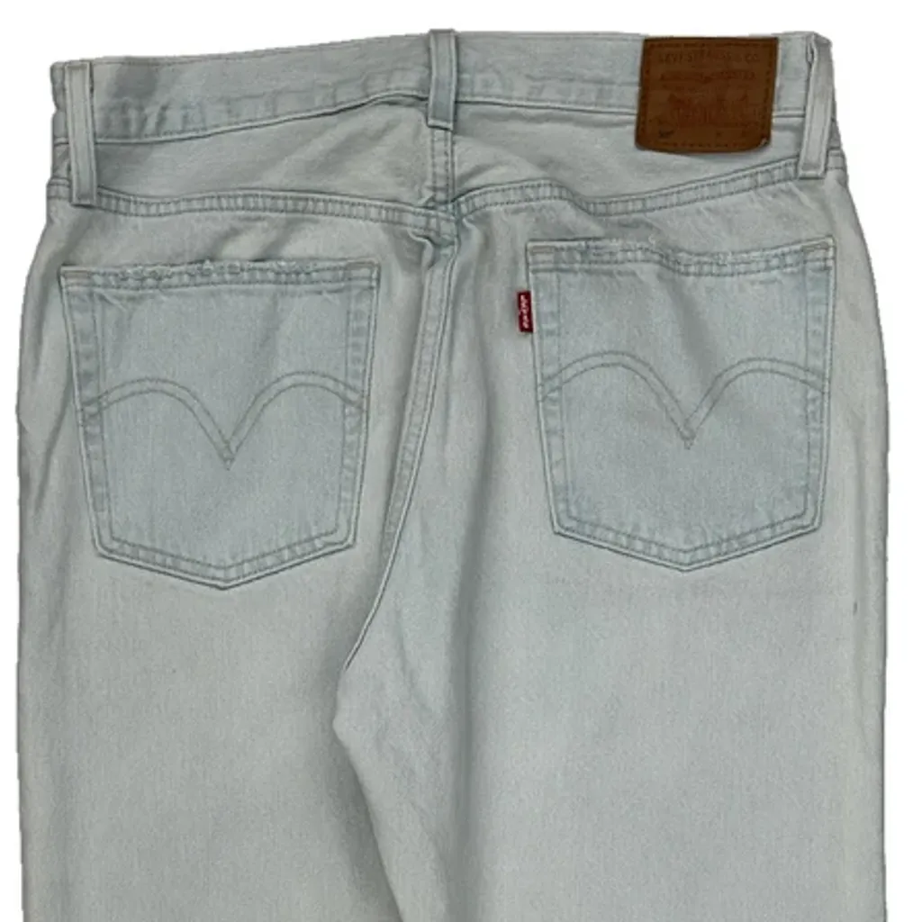 Levis 501 Jeans - 31W 28L Light Wash Cotton - Image 8