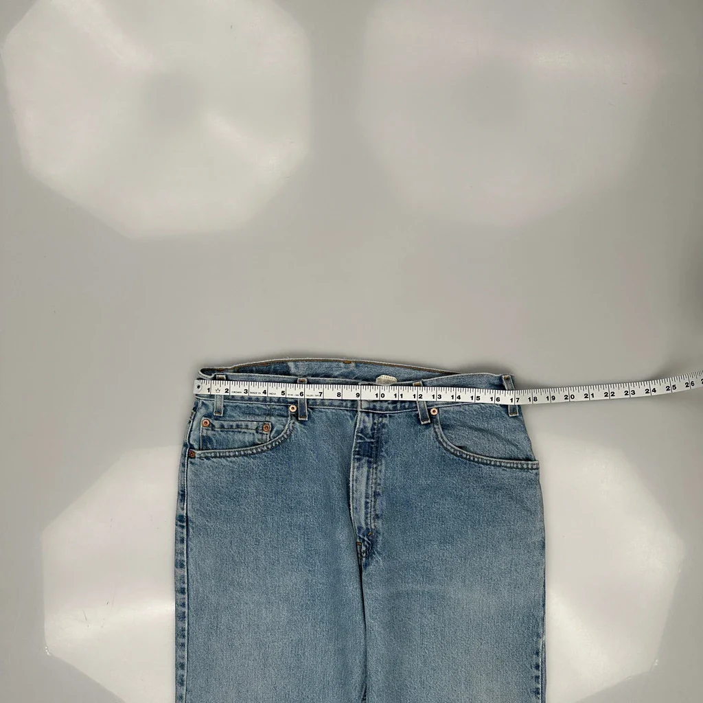 Levis 505 Jeans - 34W 30L Light Wash Cotton - Image 3