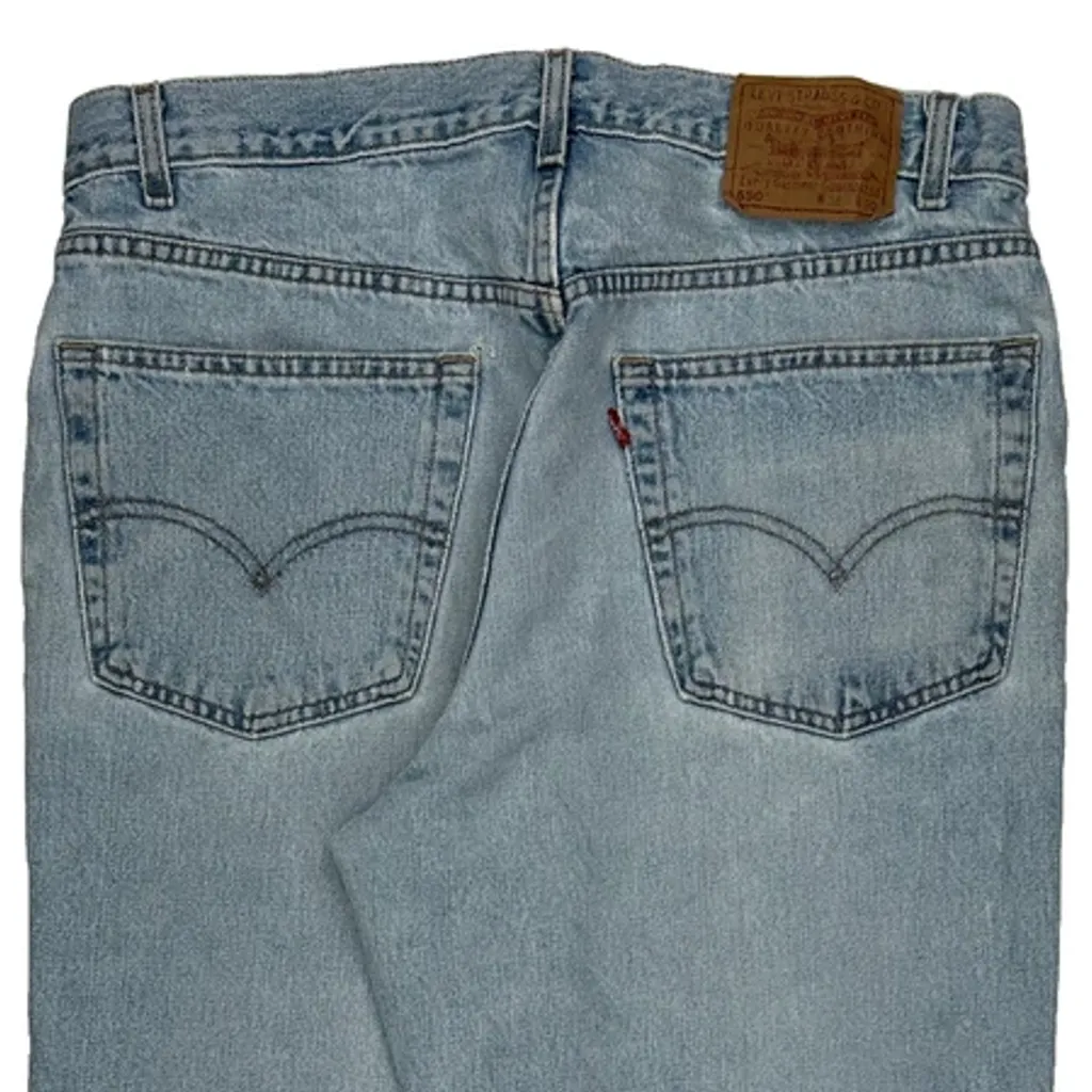 Levis 550 Jeans - 35W 30L Light Wash Cotton - Image 8