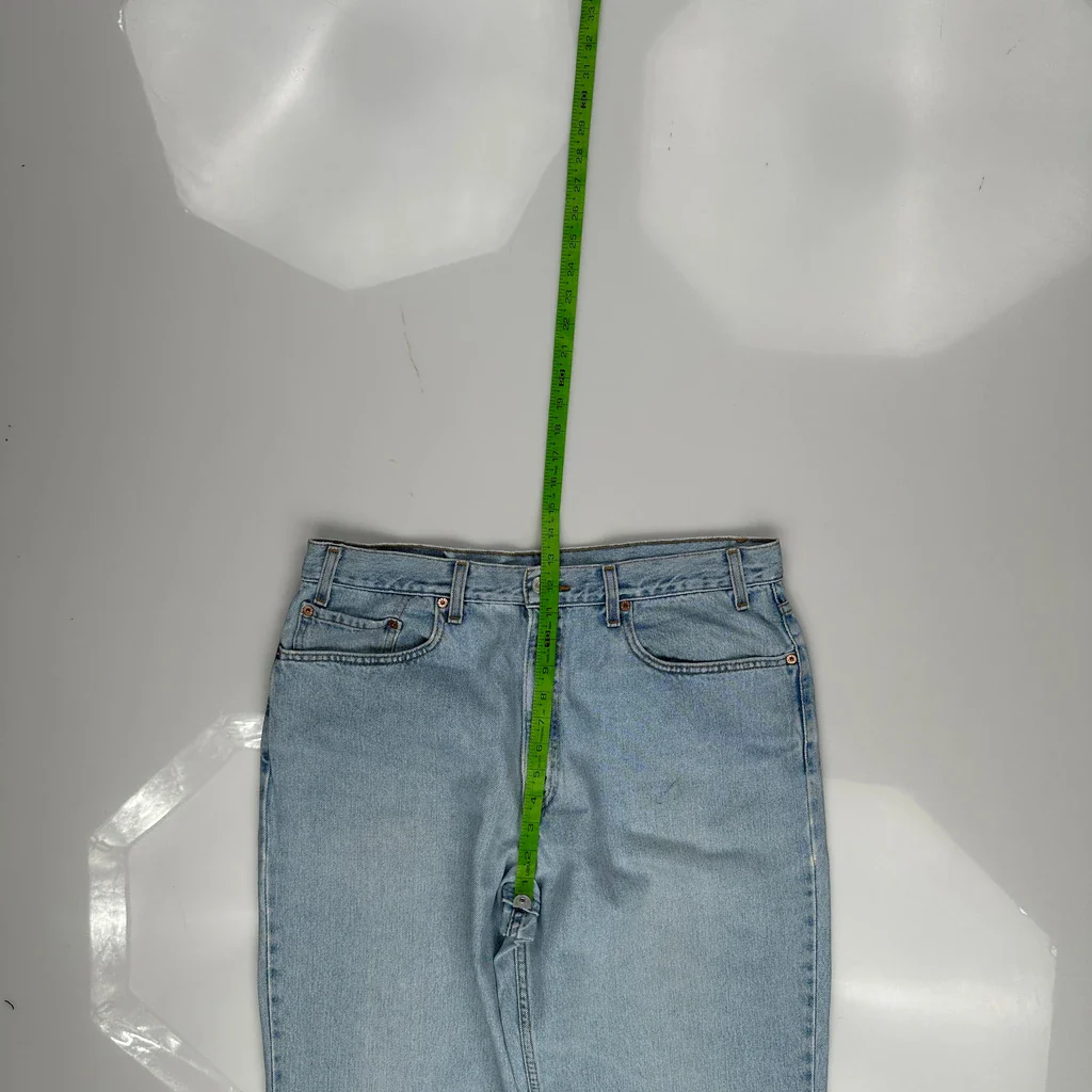 Levis 550 Jeans - 36W 35L Light Wash Cotton - Image 4