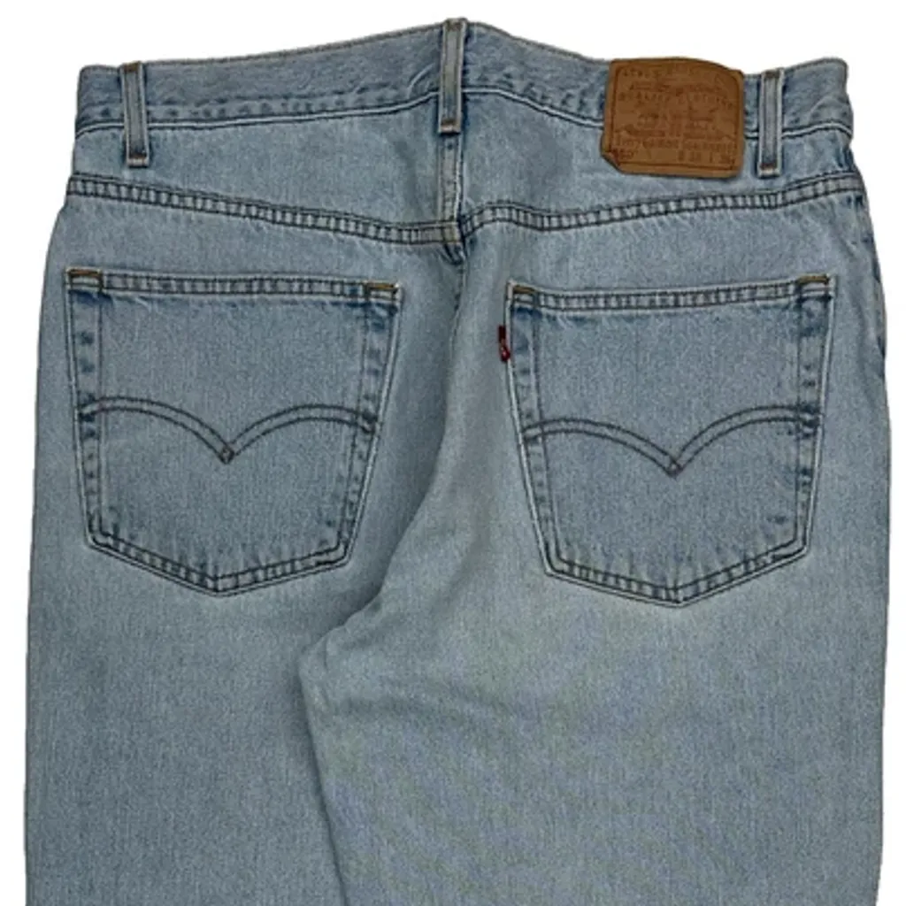 Levis 550 Jeans - 36W 35L Light Wash Cotton - Image 8