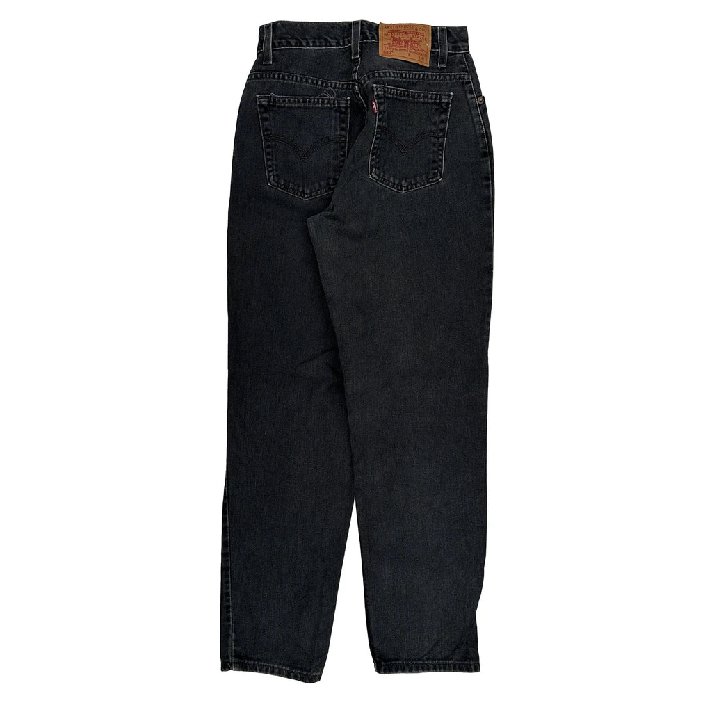 Levis 550 Jeans - 24W UK 6 Black Cotton
