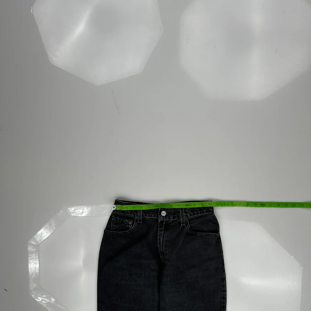 Levis 550 Jeans - 24W UK 6 Black Cotton - Image 3