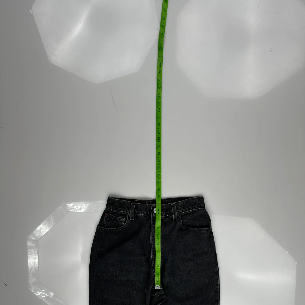 Levis 550 Jeans - 24W UK 6 Black Cotton - Image 4
