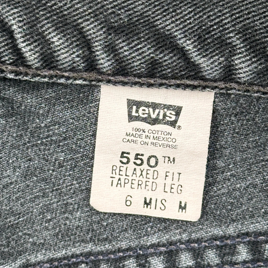 Levis 550 Jeans - 24W UK 6 Black Cotton - Image 6