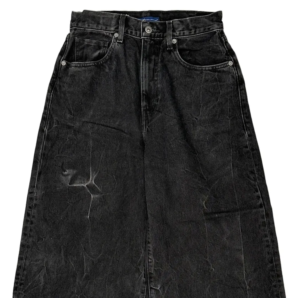 Levis Wide Leg Jeans - 28W UK 8 Black Cotton - Image 10