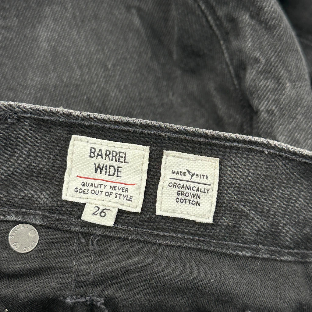 Levis Wide Leg Jeans - 28W UK 8 Black Cotton - Image 6
