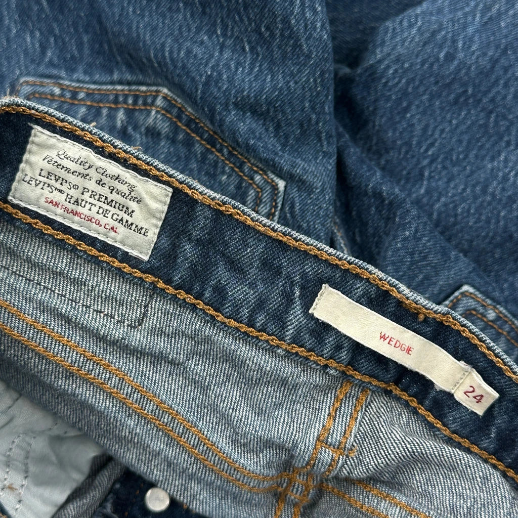 Levis Slim Fit Jeans - 24W UK 4 Blue Denim - Image 6