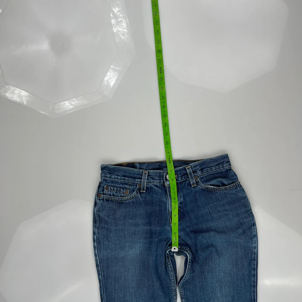 Levis Boot Cut Jeans - 28W US 4 Blue Denim - Image 4