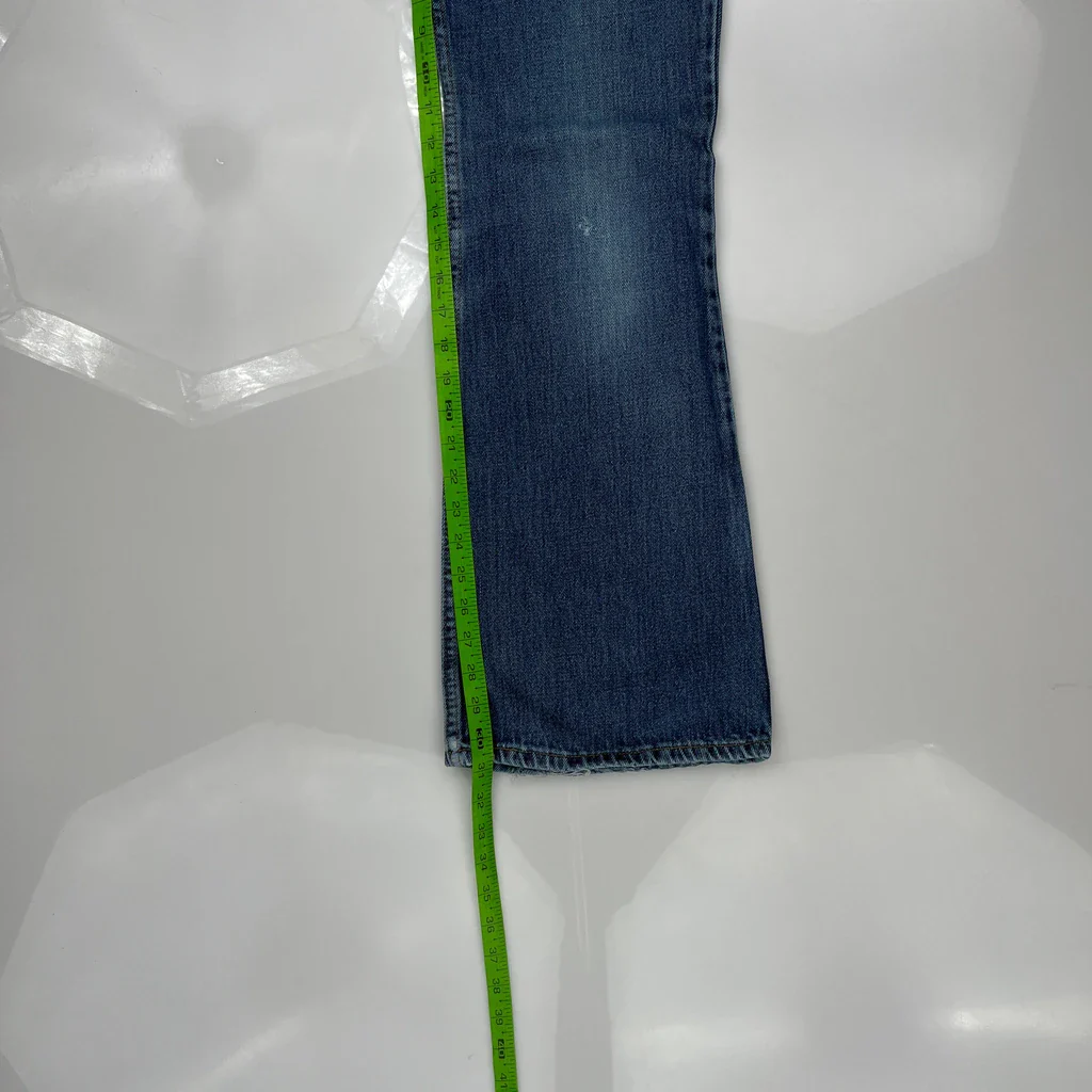 Levis Boot Cut Jeans - 28W US 4 Blue Denim - Image 5