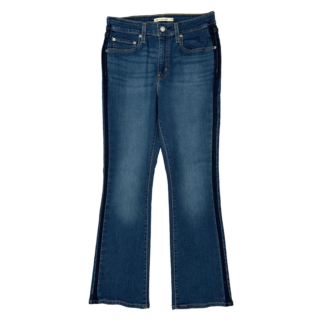 Levis Boot Cut Jeans - 30W UK 10 Blue Cotton - Image 2