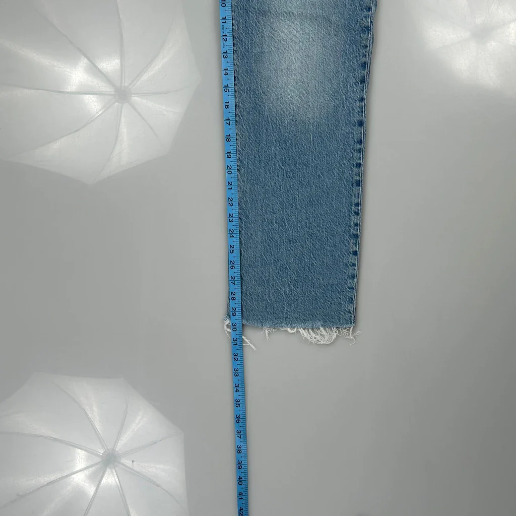 Levis Cropped Jeans - 30W UK 10 Blue Cotton - Image 6