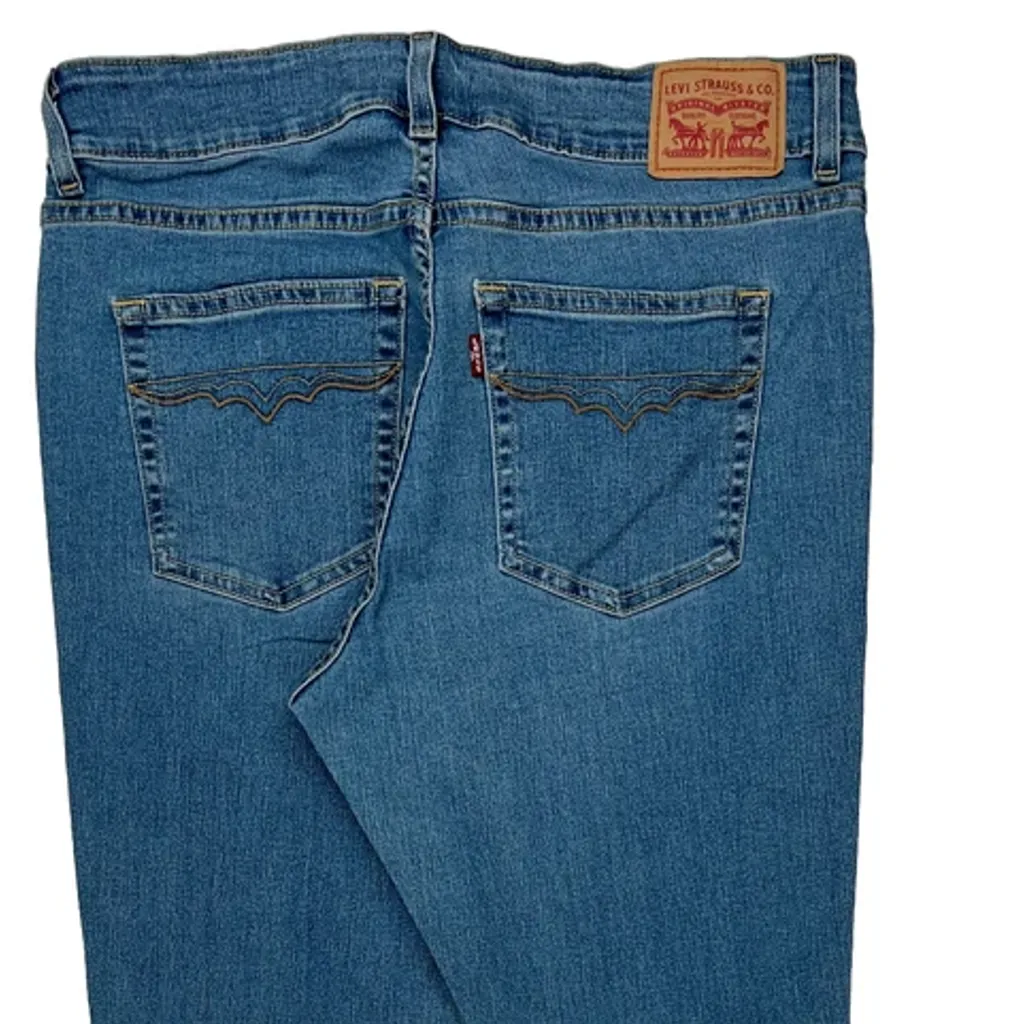 Levis Flared Jeans - 33W US 8 Blue Cotton - Image 8