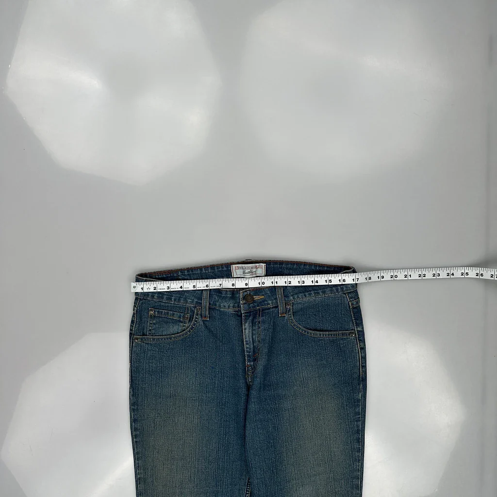 Levis Boot Cut Jeans - 34W UK 12 Blue Cotton Blend - Image 3