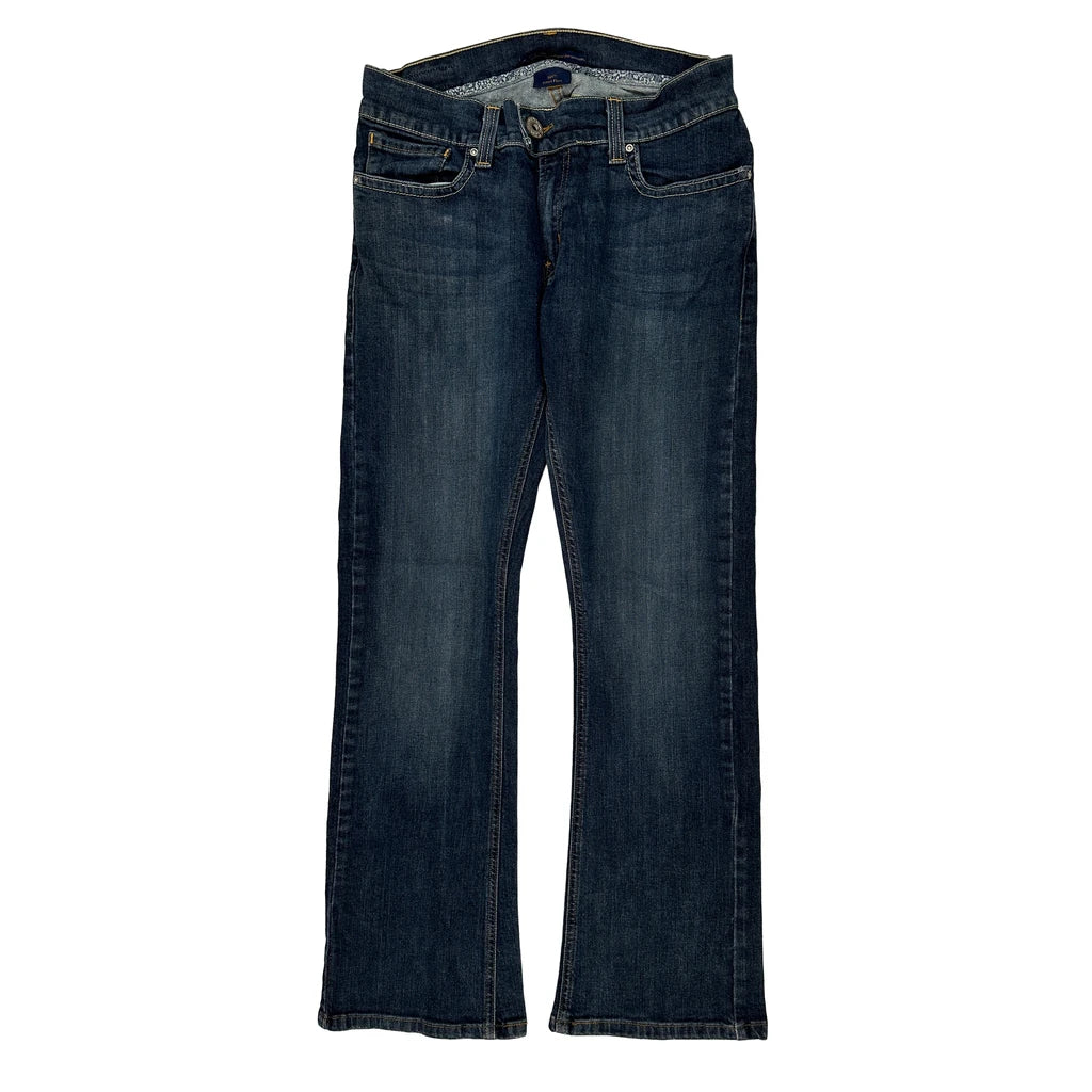 Levis Flared Jeans - 32W UK 10 Dark Wash Denim - Image 2