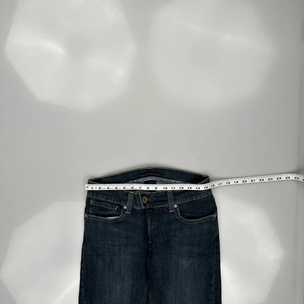 Levis Flared Jeans - 32W UK 10 Dark Wash Denim - Image 3