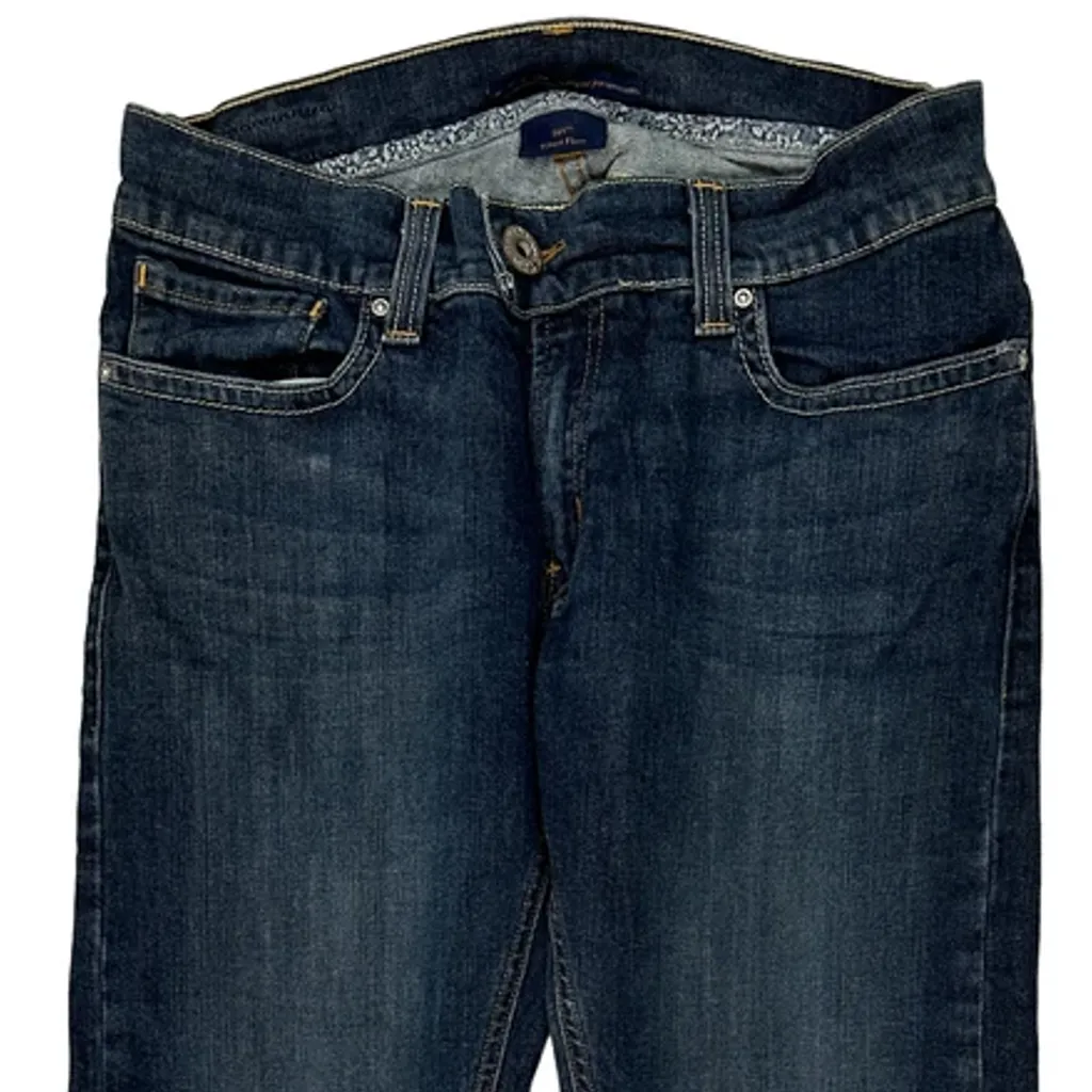Levis Flared Jeans - 32W UK 10 Dark Wash Denim - Image 9