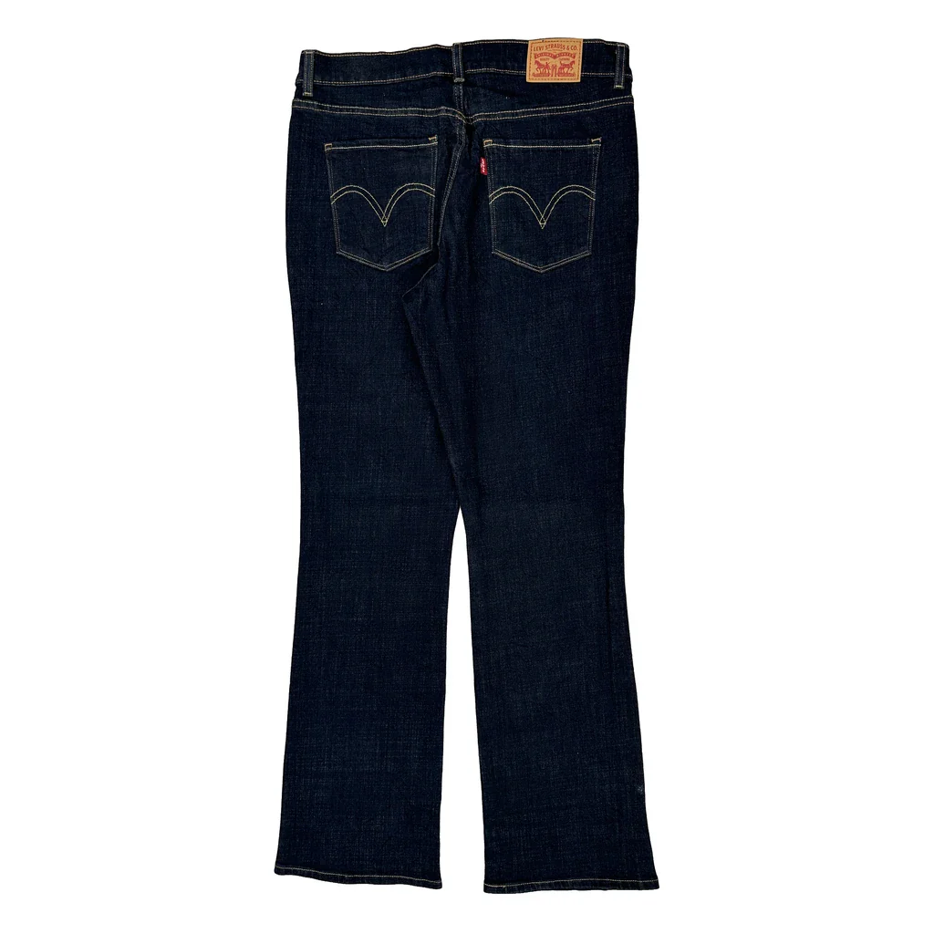 Levis Boot Cut Jeans - 32W UK 10 Dark Wash Denim