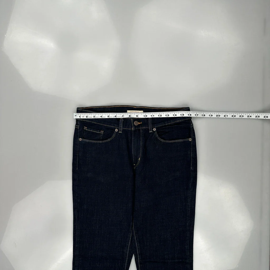 Levis Boot Cut Jeans - 32W UK 10 Dark Wash Denim - Image 3