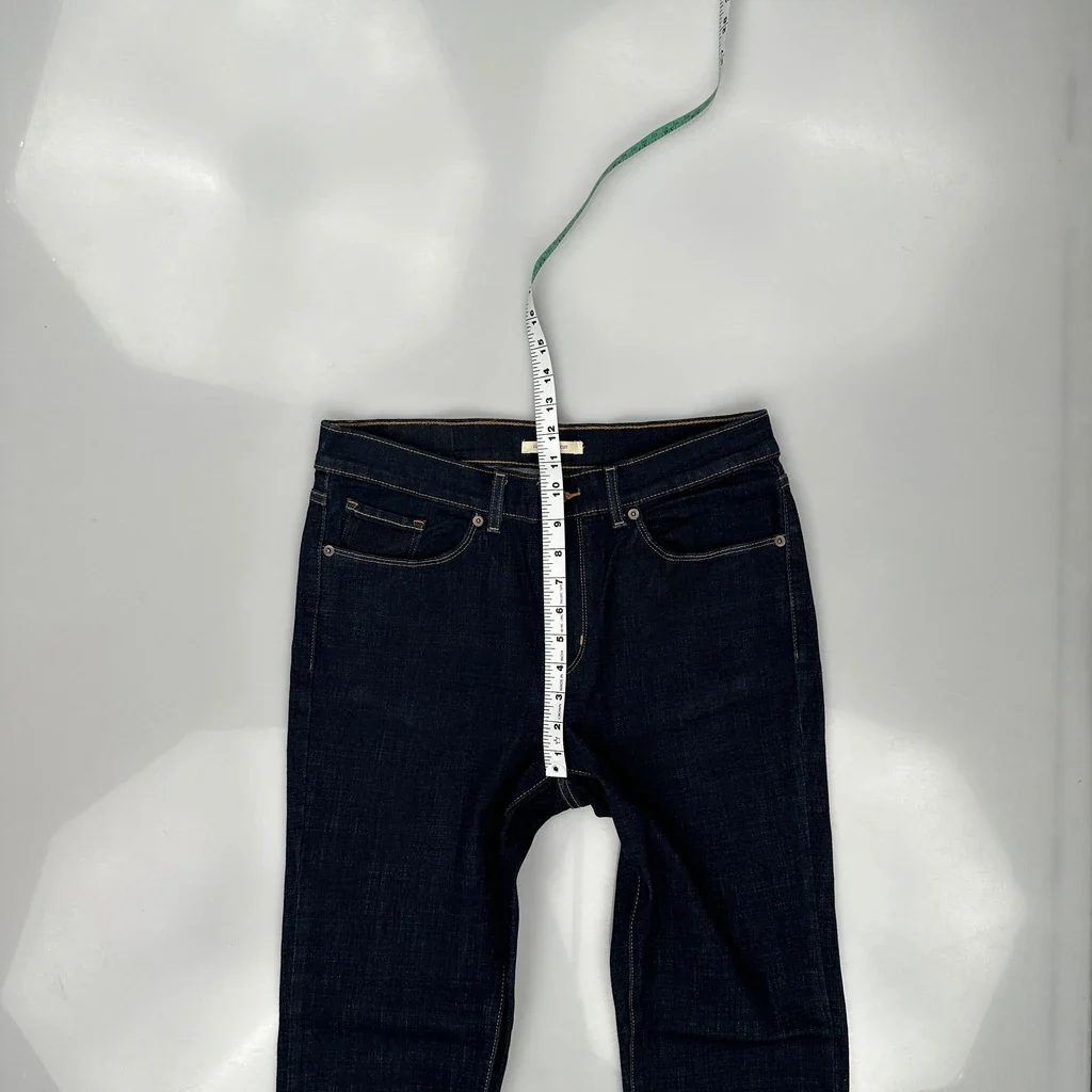 Levis Boot Cut Jeans - 32W UK 10 Dark Wash Denim - Image 4