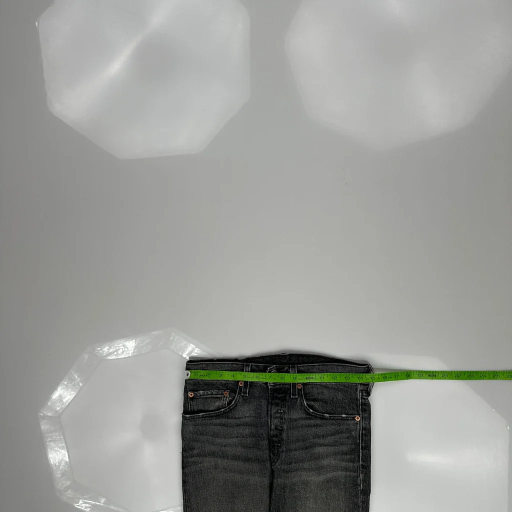 Levis 501 Slim Jeans - 29W UK 10 Grey Cotton - Image 3