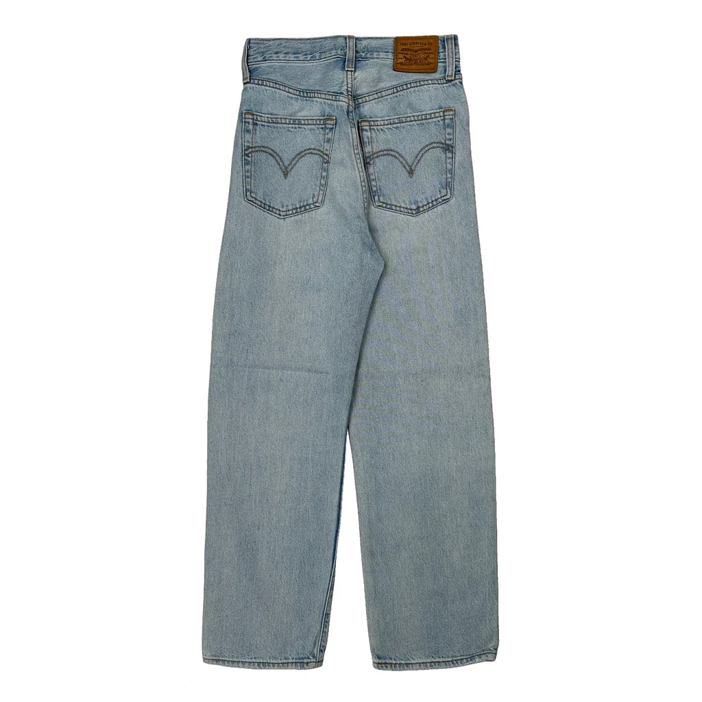 Levis Baggy Jeans - 25W UK 6 Light Wash Cotton
