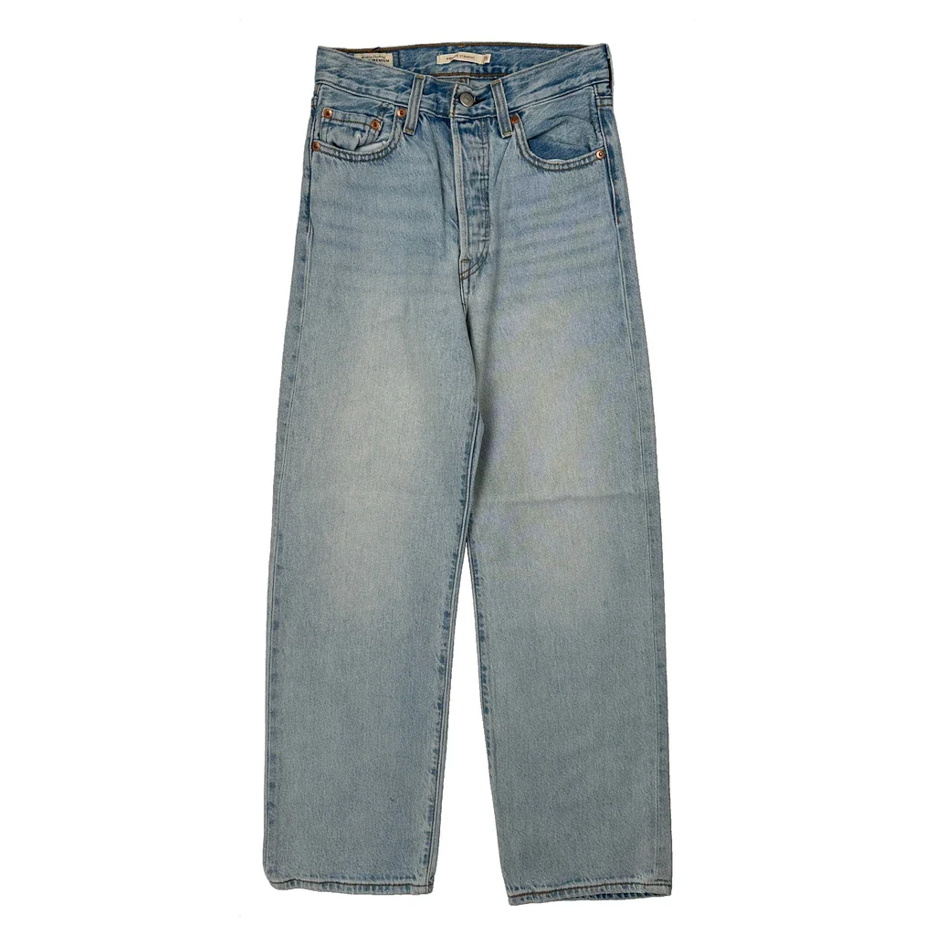 Levis Baggy Jeans - 25W UK 6 Light Wash Cotton - Image 2