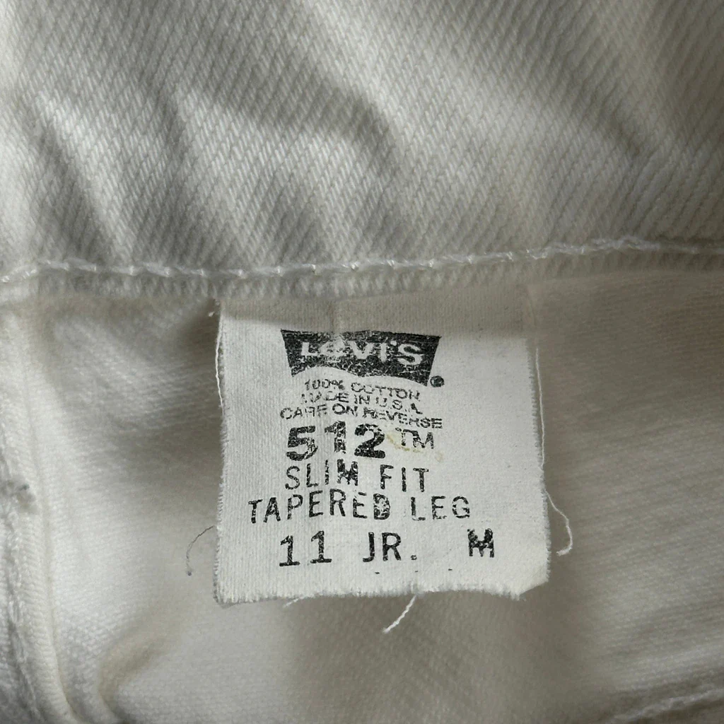 Levis Slim Fit Jeans - 27W UK 8 White Cotton - Image 6