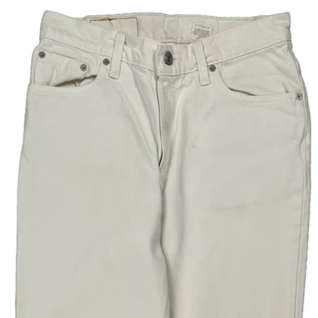 Levis Slim Fit Jeans - 27W UK 8 White Cotton - Image 9