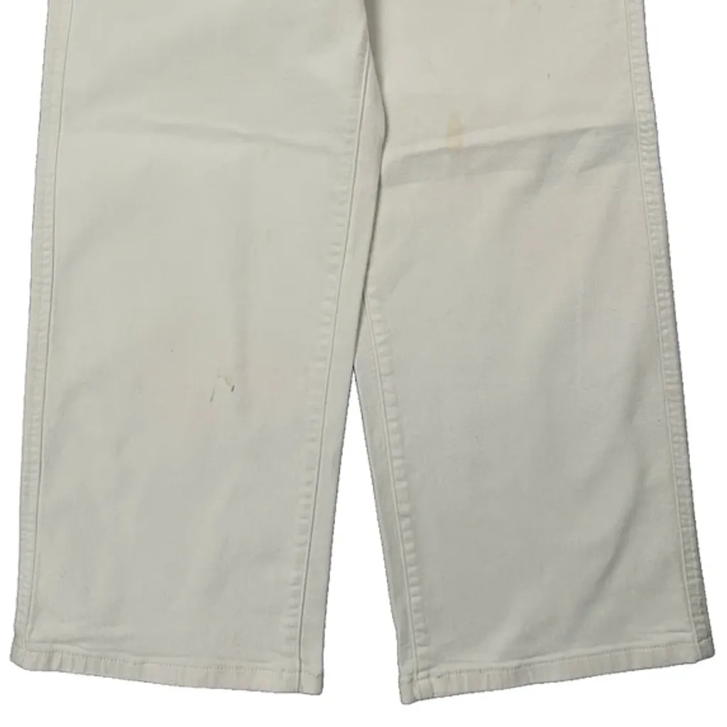 Levis Wide Leg Jeans - 28W UK 8 White Cotton - Image 9