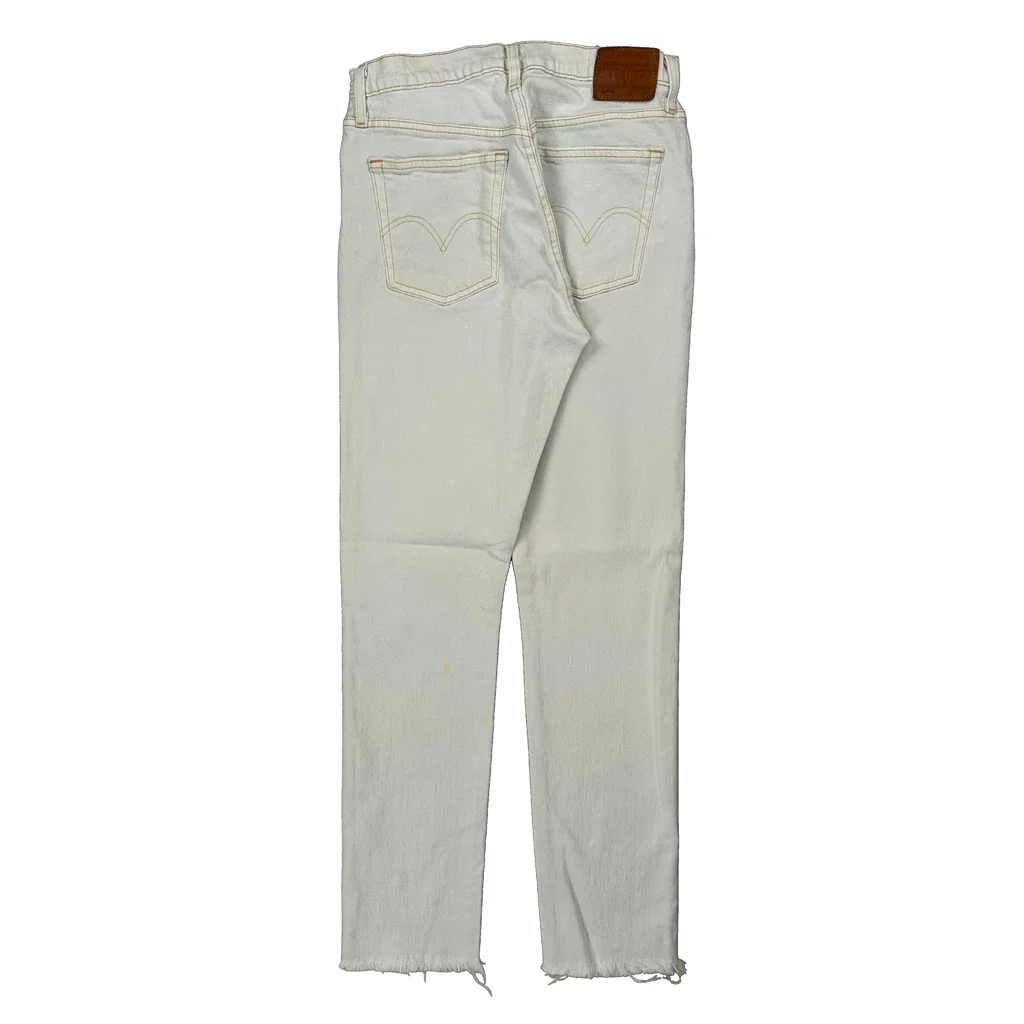 Levis Skinny Jeans - 28W UK 8 White Cotton