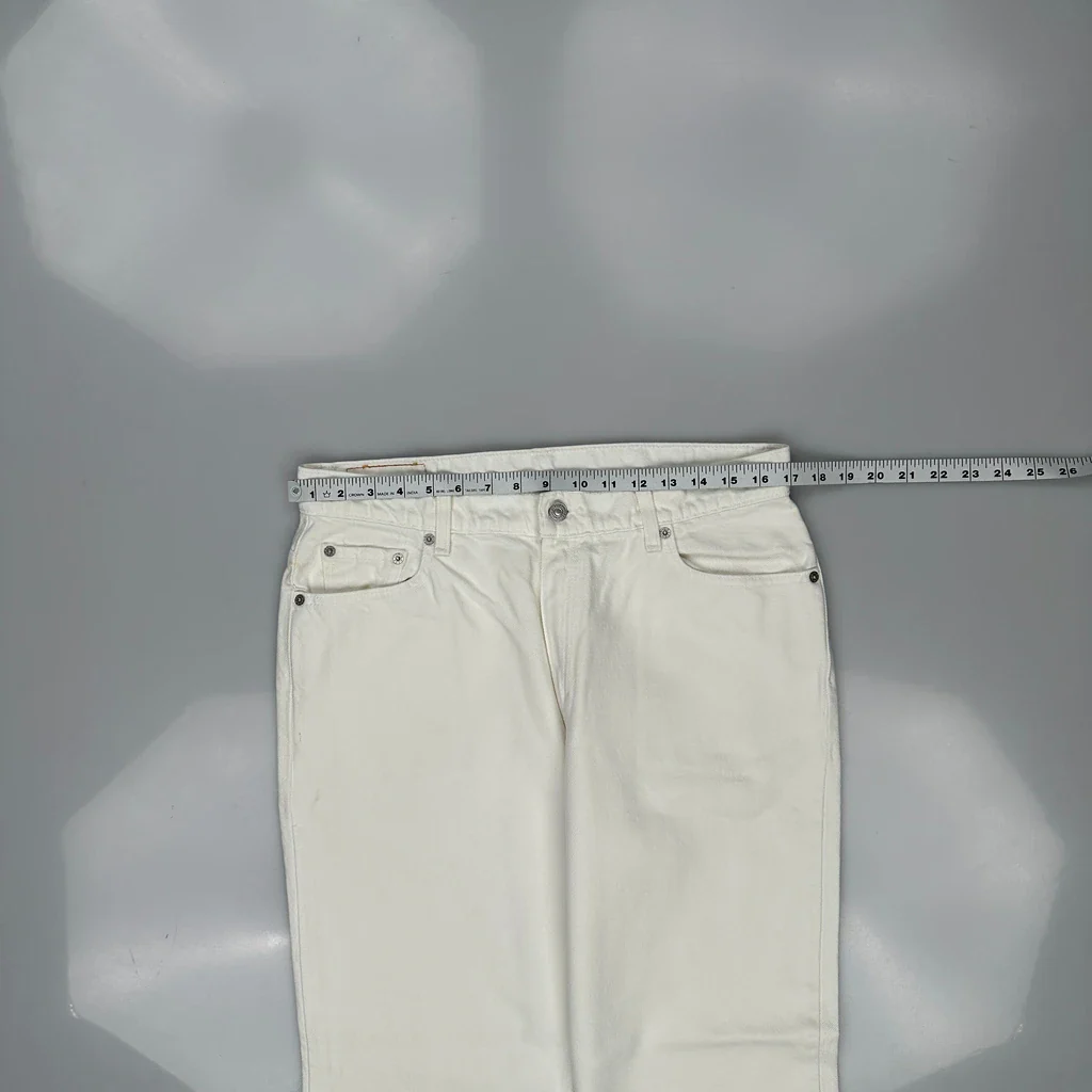 Levis Jeans - 33W UK 14 White Cotton - Image 3