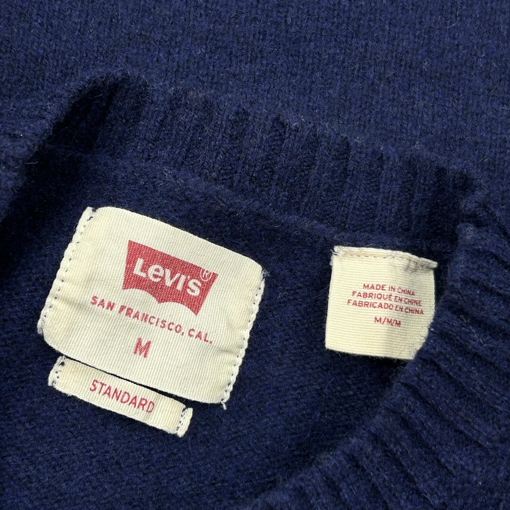 Levis Jumper - Medium Navy Wool - Image 3