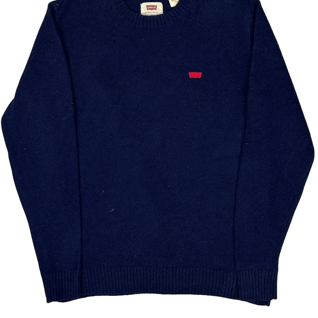 Levis Jumper - Medium Navy Wool - Image 4