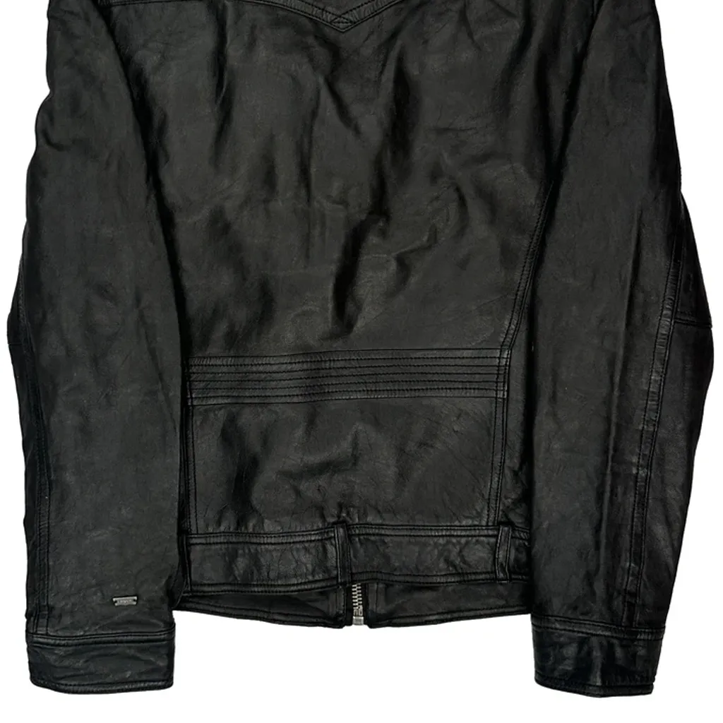 Levis Leather Jacket - Medium Black Leather - Image 7