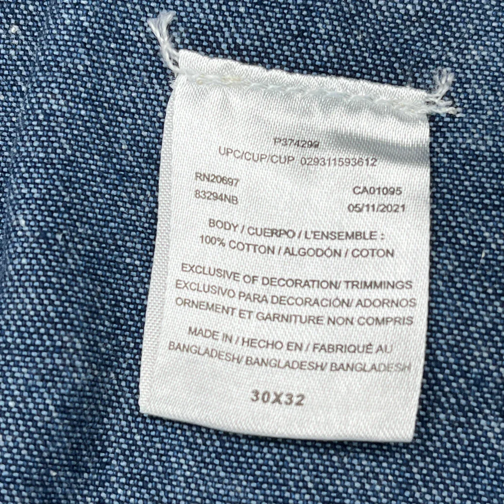 Levis Overalls - 30W 32L Blue Cotton - Image 3