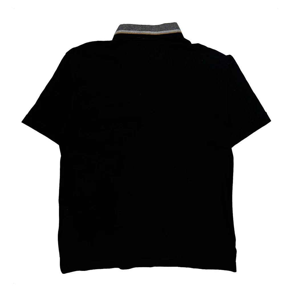 Levis Striped Polo Shirt - Large Black Cotton - Image 2
