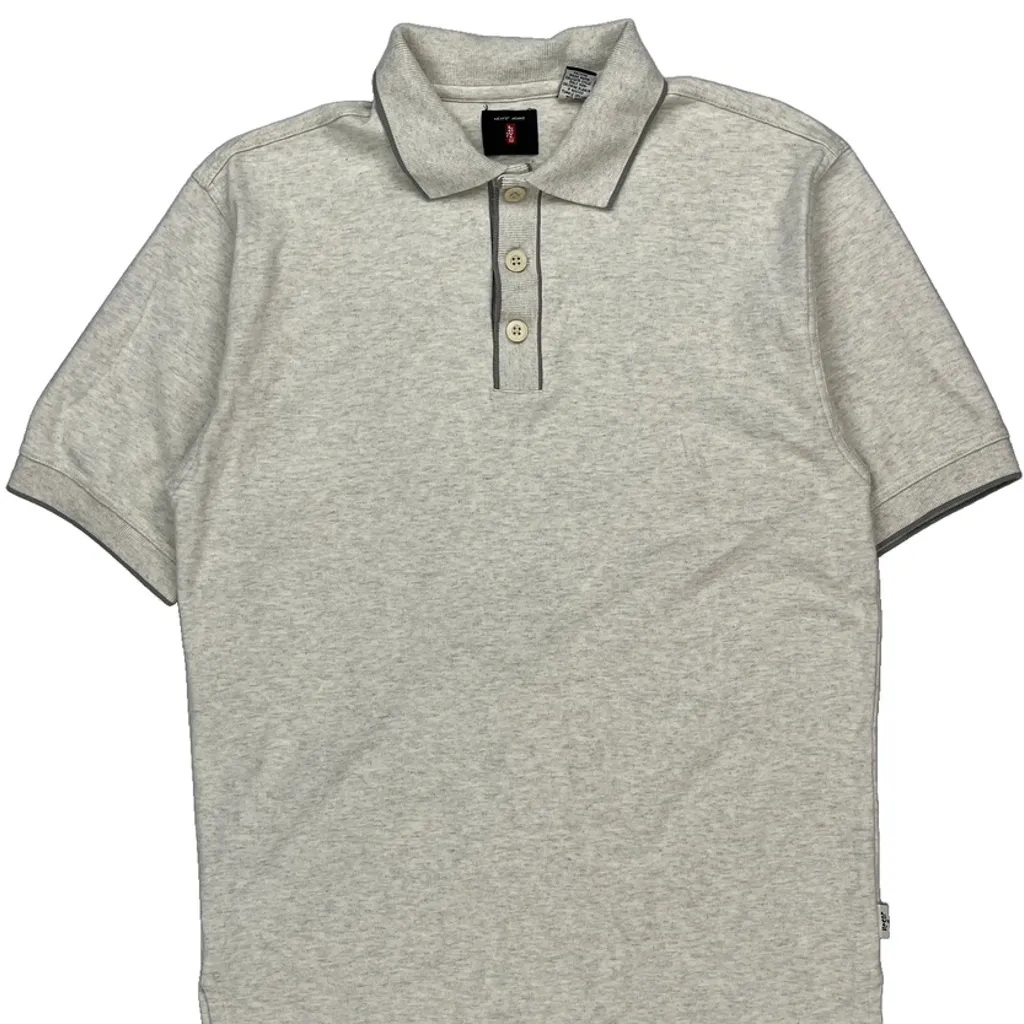 Levis Polo Shirt - Medium Grey Cotton - Image 4