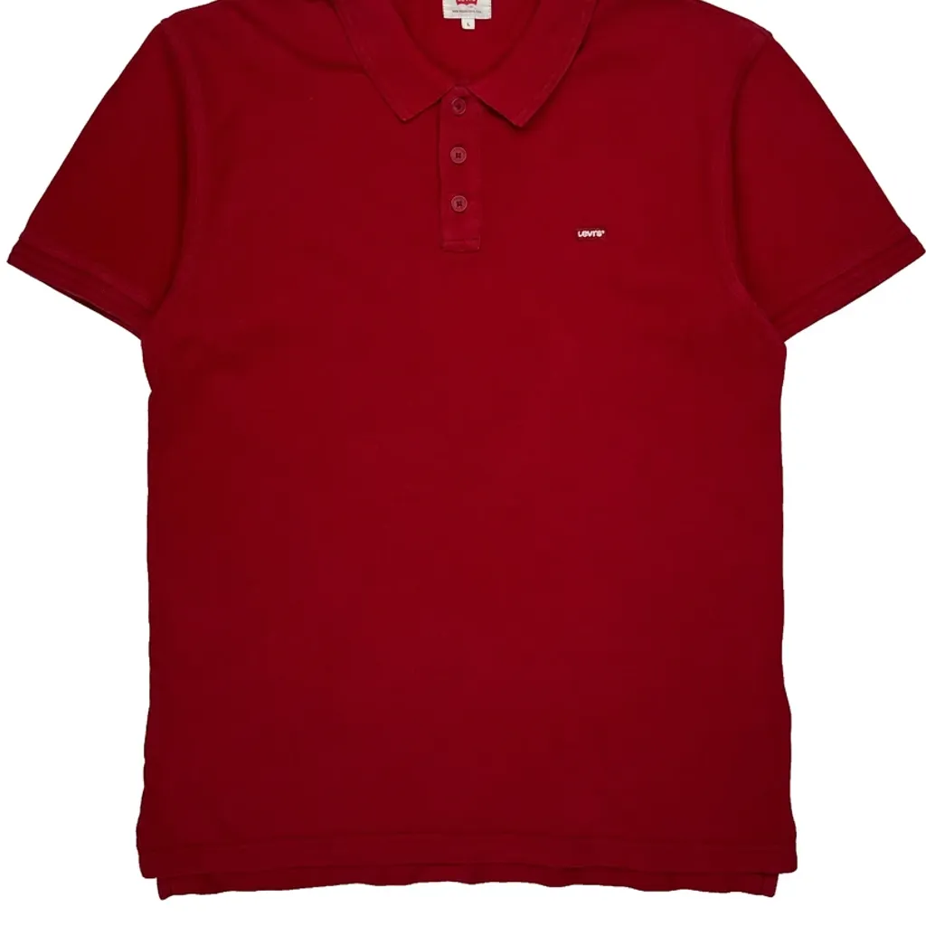 Levis Polo Shirt - Large Red Cotton - Image 5