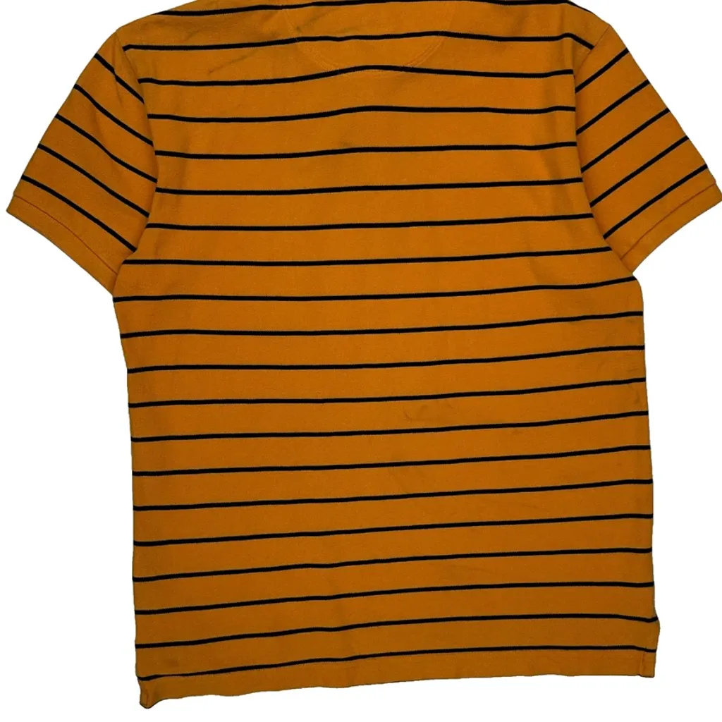 Levis Striped Polo Shirt - Medium Yellow Cotton - Image 7