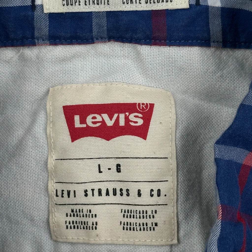 Levis Checked Shirt - Large Blue Cotton - Image 3