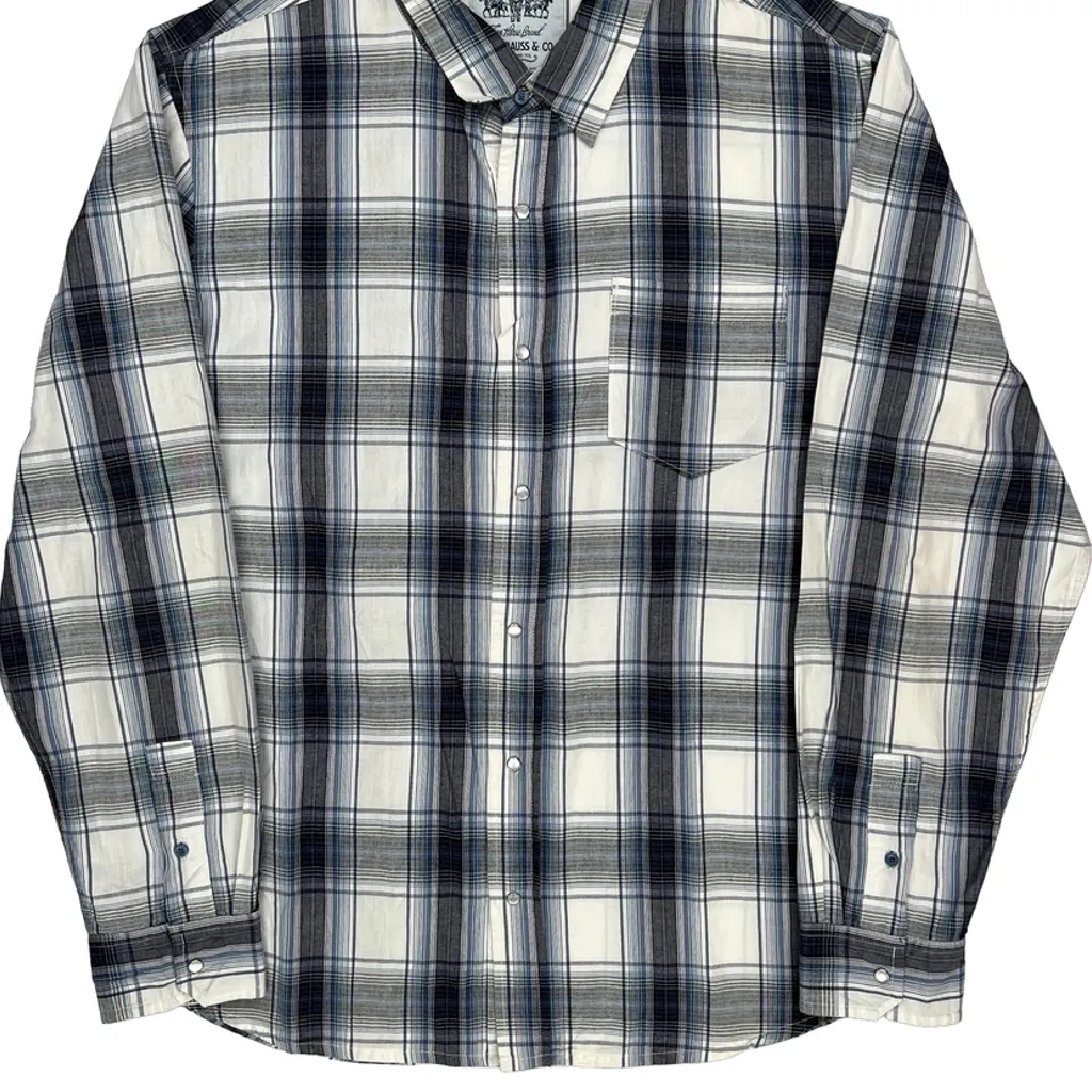 Levis Checked Shirt - Large Blue Cotton - Image 4